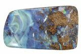 Colorful Polished Boulder Opal Split - Queensland, Australia #351892-1